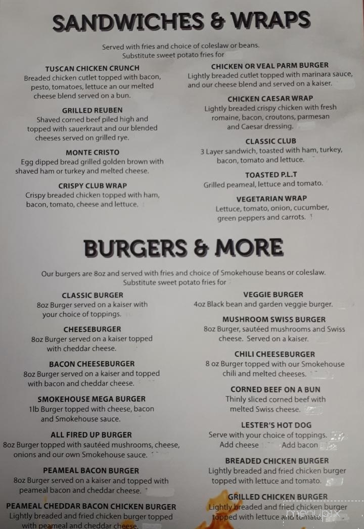 Yeck's Smokehouse Grill - Ridgetown, ON menu_pic