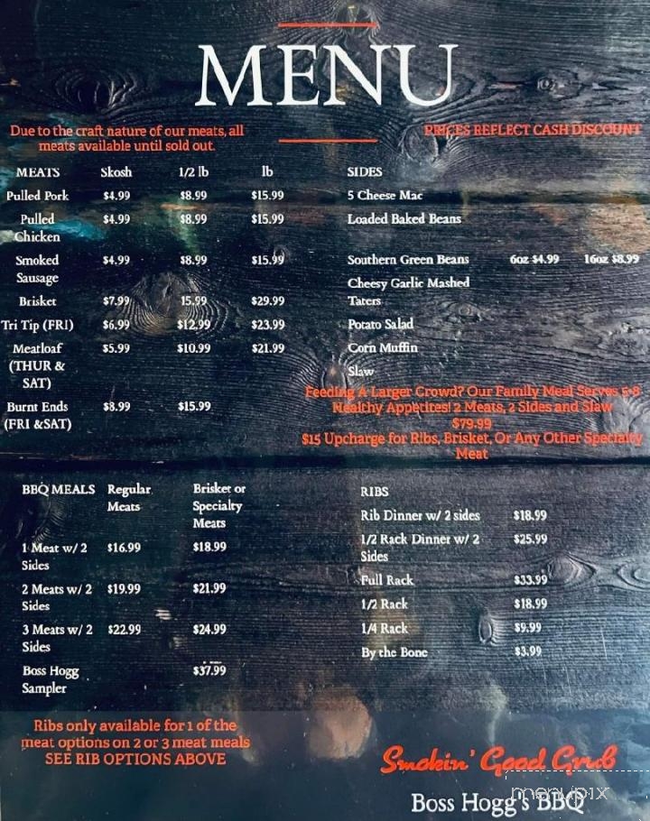 Boss Hogg's BBQ - Winlock, WA menu_pic