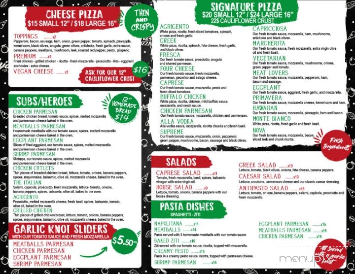 Agrigento Pizzeria Caffe - Bradenton, FL menu_pic
