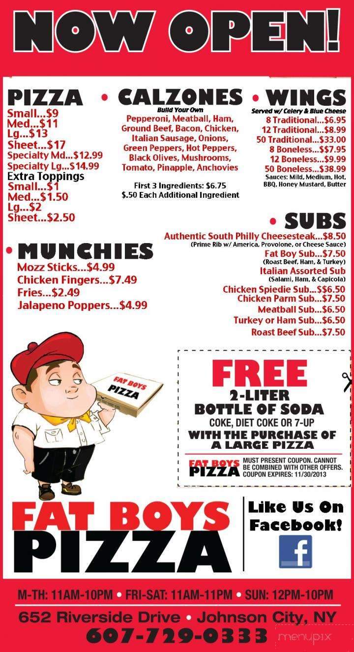 Fat Boys Pizza - Johnson City, NY