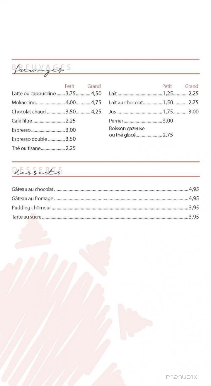 Restaurant Les Belles Soeurs Enr - Montreal, QC menu_pic
