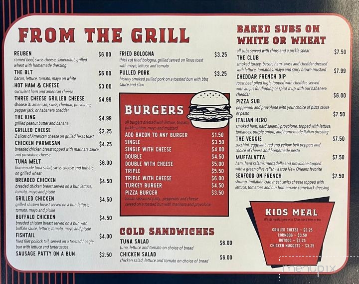 Neaders Diner - Marietta, OH menu_pic