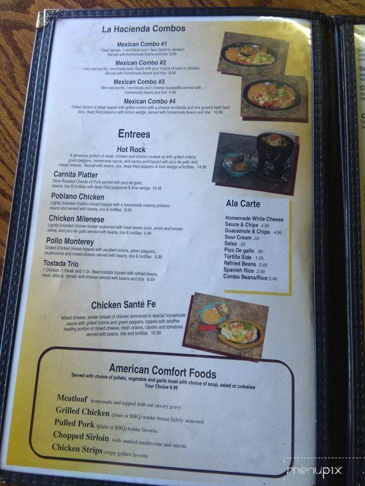 La Hacienda Restaurant - Kingston, MI menu_pic
