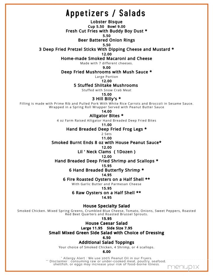 Buddy Boy Winery - Duncannon, PA menu_pic
