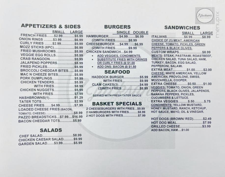 7 Jackson's Corner Store - Lyman, ME menu_pic