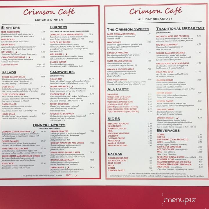 Crimson Cafe - Saint Joseph, MI menu_pic