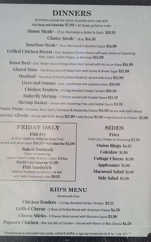 Courtyard Family Restaurant - Smethport, PA menu_pic