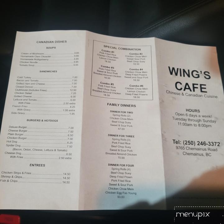 Wing's Cafe - Chemainus, BC