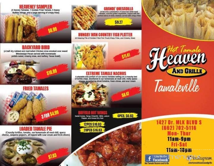 Hot Tamale Heaven - Greenville, MS menu_pic