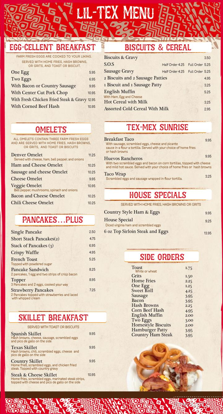 Lil-Tex Restaurant - Copperas Cove, TX menu_pic