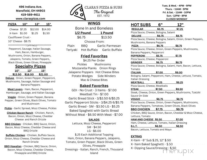 Clara's Pizza - Mansfield, OH