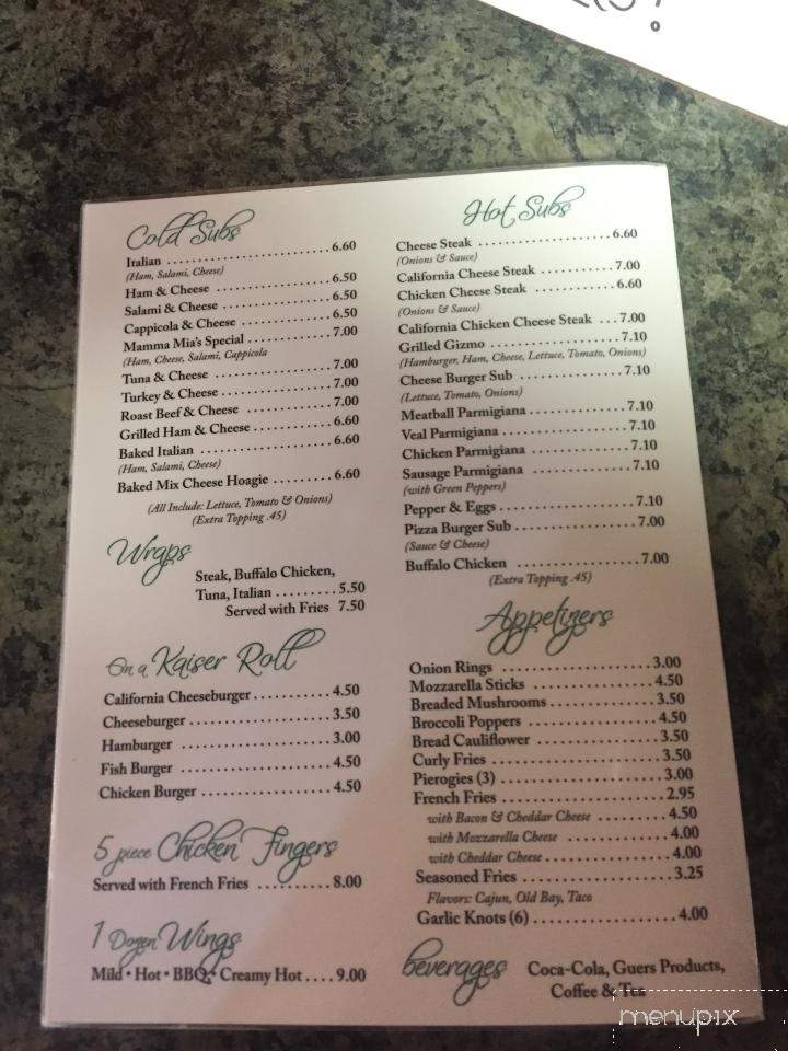 Mamma Mia's - Port Carbon, PA menu_pic