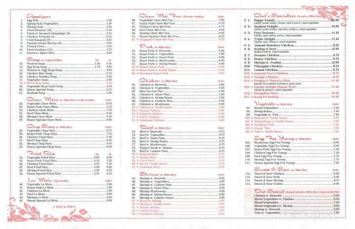 China King - Chesaning, MI menu_pic