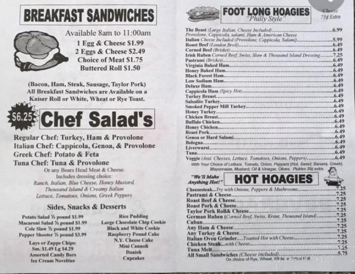 Donnelly's Deli - Spring Hill, FL menu_pic