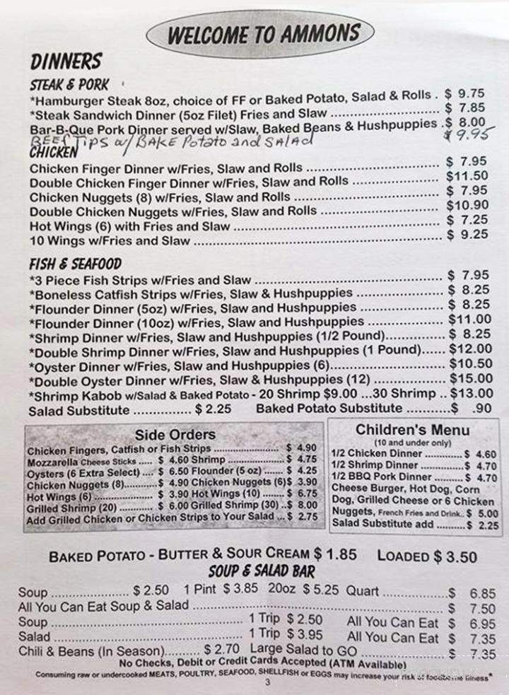 Ammons' Drive Inn & Dairy Bar - Waynesville, NC menu_pic