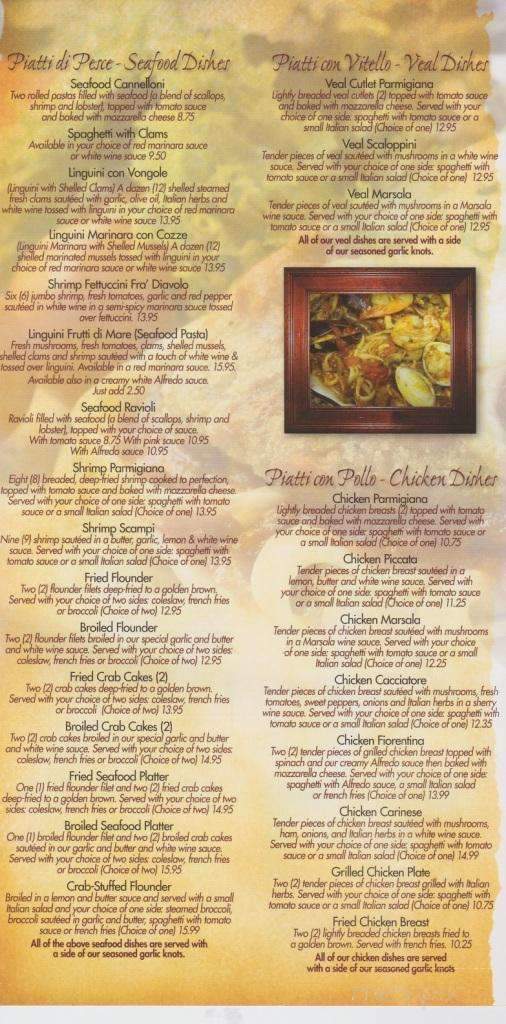 Giuseppe's Italian Restaurants - Ruther Glen, VA menu_pic