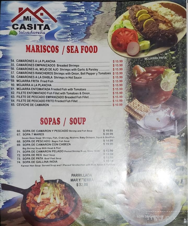 Mi Casita Salvadorena - Van Nuys, CA menu_pic