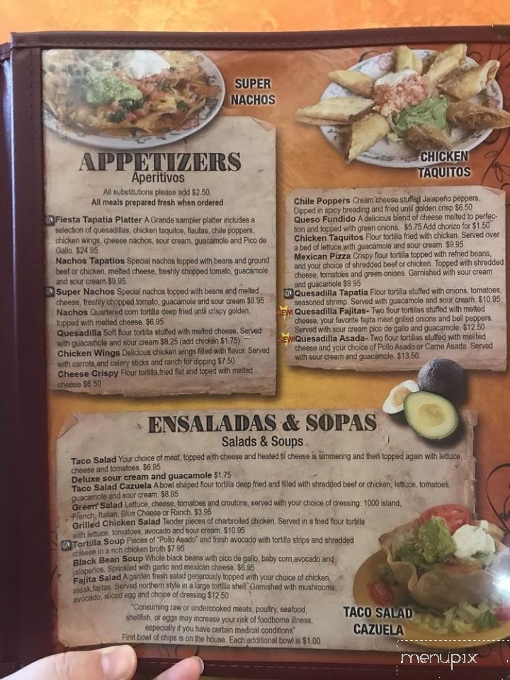 El Sombrero Mexican Restaurant - Portland, OR menu_pic