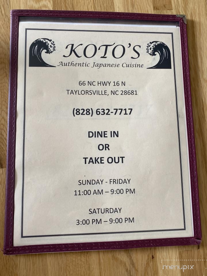 Koto's - Taylorsville, NC