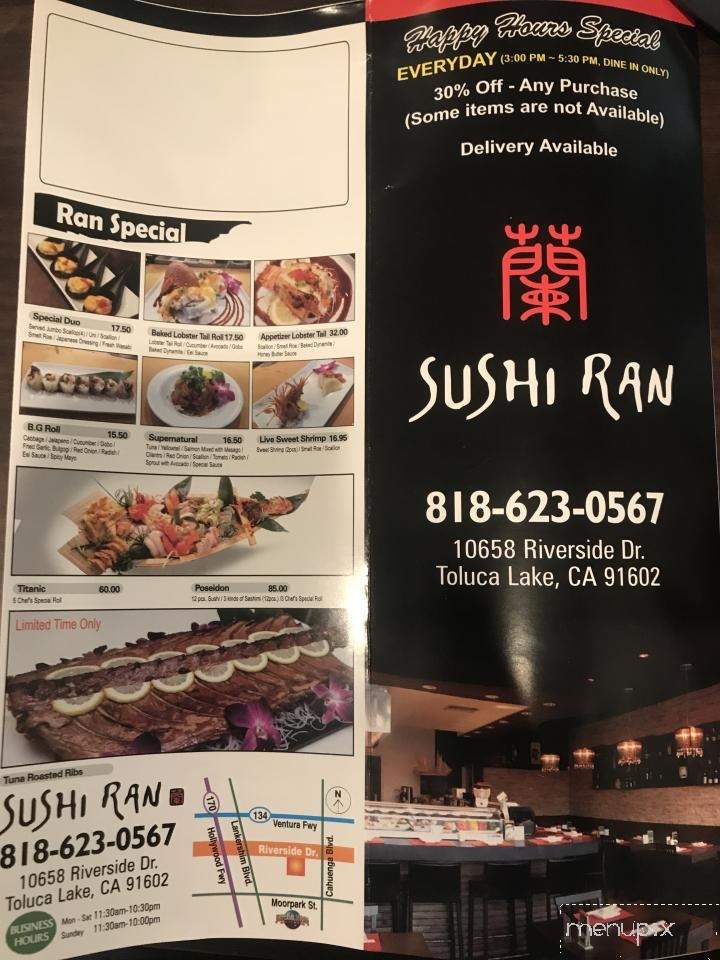 Sushi Ran - Toluca Lake, CA menu_pic