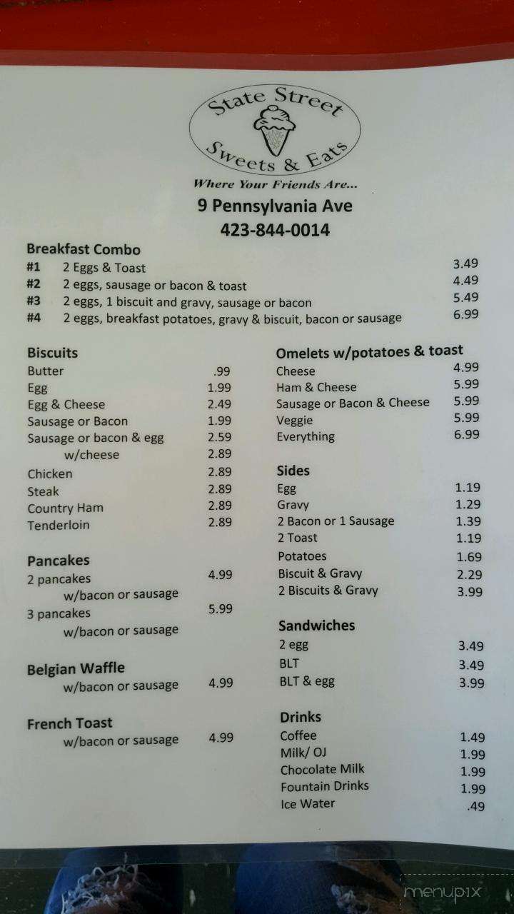 State Street Sweets & Eats - Bristol, TN menu_pic