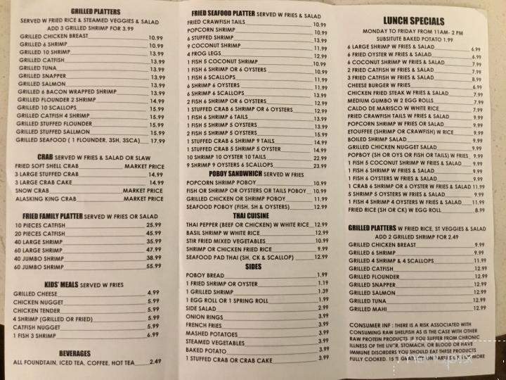 Baytown Seafood Marke-Restaurant - Pearland, TX menu_pic