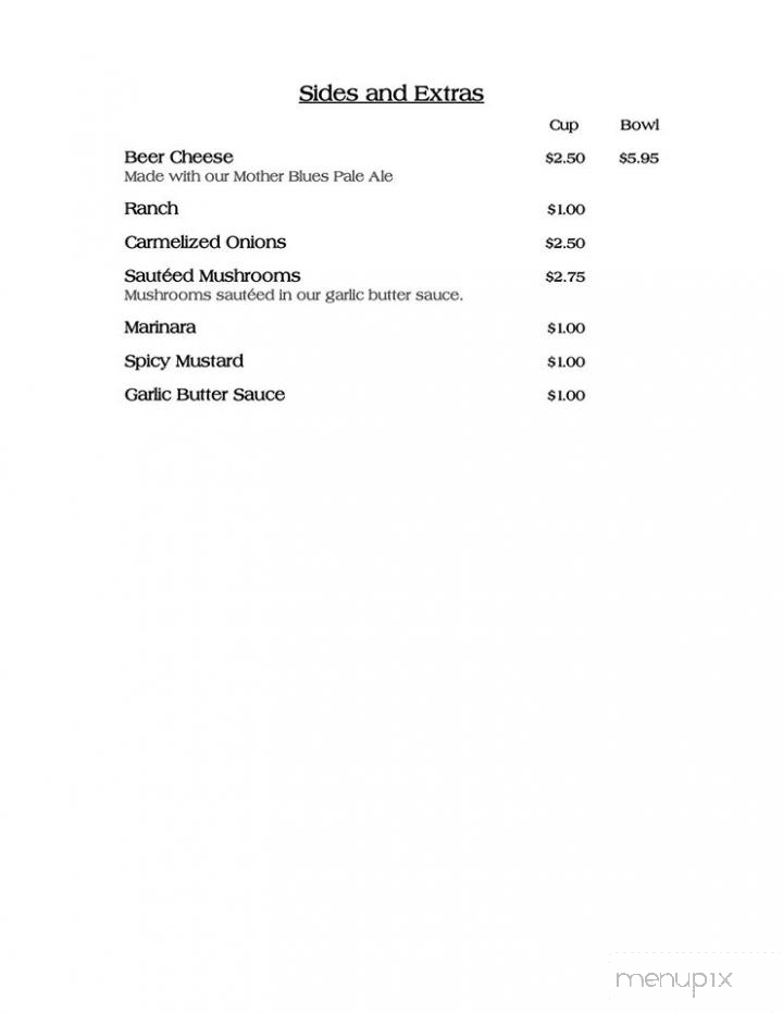 Krootz Brewing Company - Gainesville, TX menu_pic