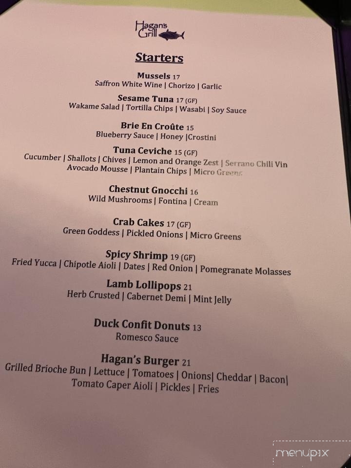 Hagan's Grill - Hampton, NH menu_pic