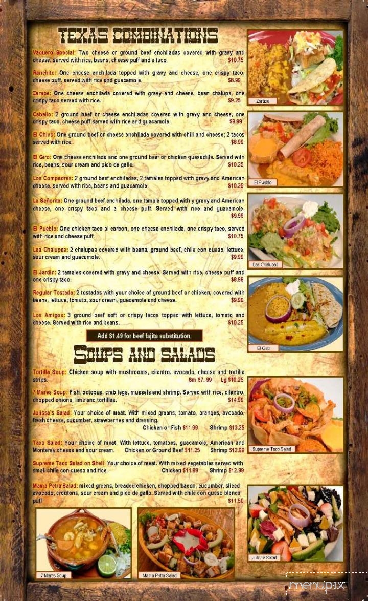 7 Leguas Mexican Restaurant - Montgomery, TX menu_pic