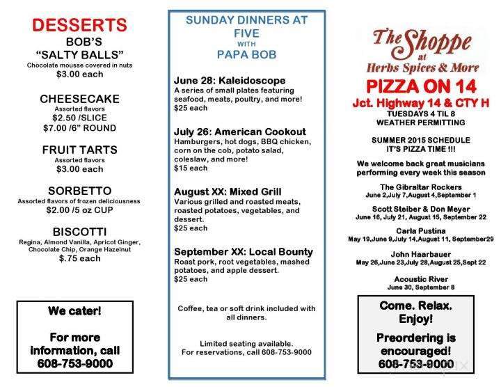 The Shoppe At Herbs Spices & More - Arena, WI menu_pic
