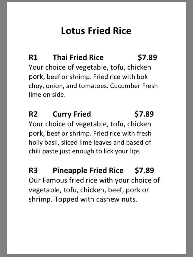 Lotus Thai Cuisine - Athens, TN