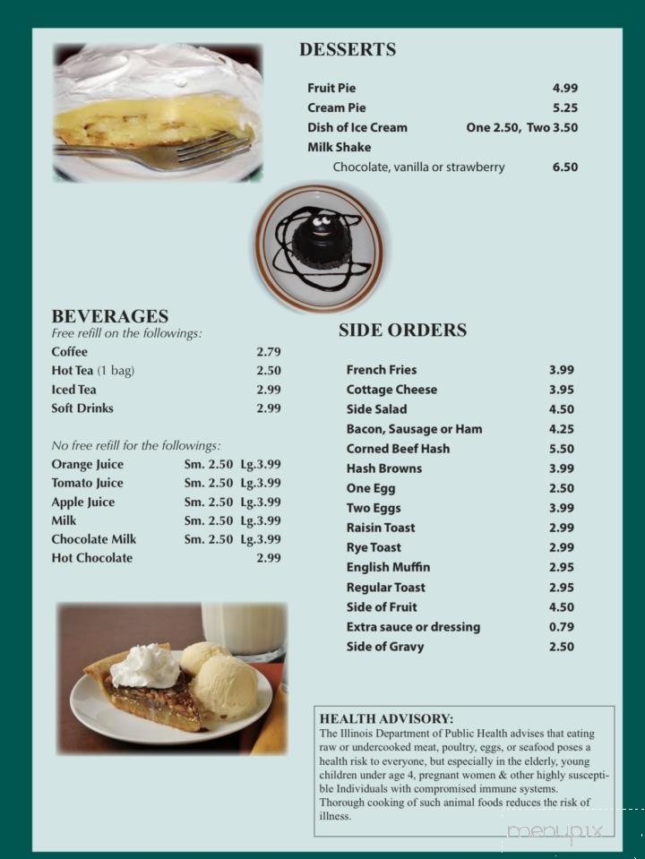 Tony's Diner - Bloomington, IL menu_pic