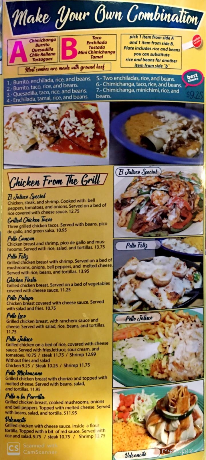 El Jalisco - Herrin, IL menu_pic