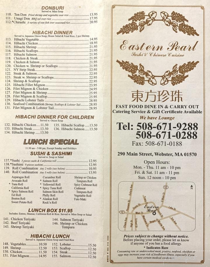 Eastern Pearl - Webster, MA menu_pic