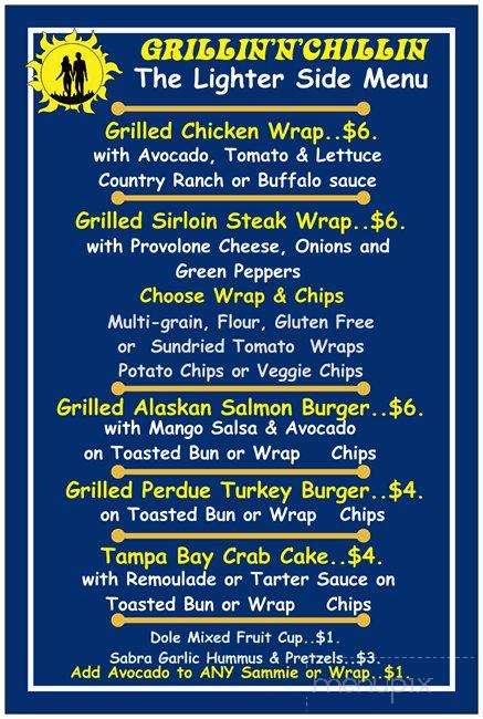 Grillin 'N' Chillin - Demotte, IN menu_pic