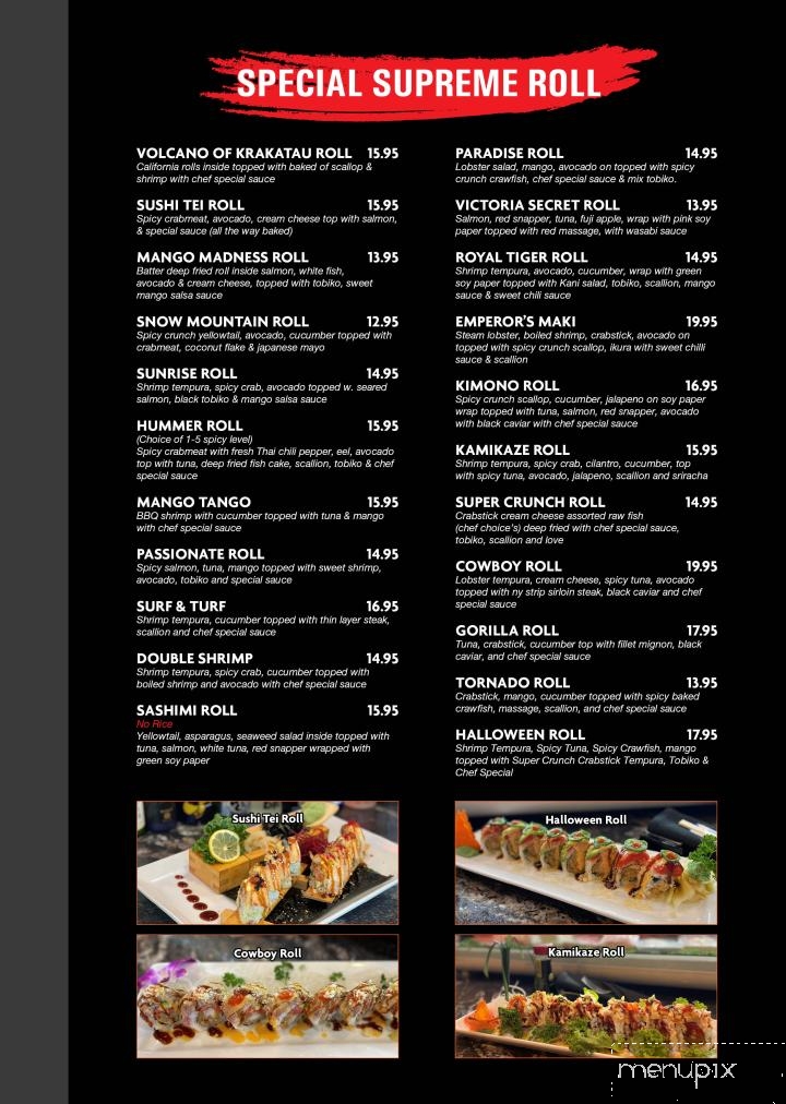 Kazoku Hibachi And Sushi Bar - Marshall, MO menu_pic