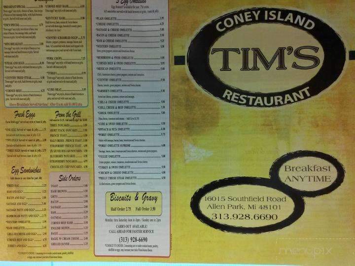 Tim's Coney Island Restaurant - Allen Park, MI