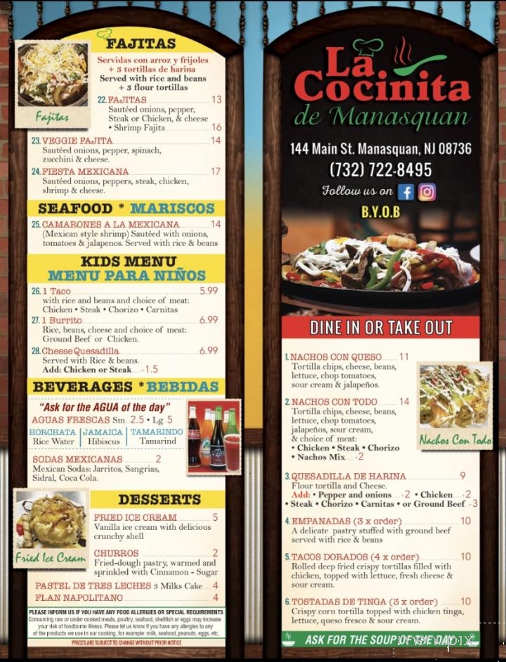 La Cocinita de Manasquan - Manasquan, NJ menu_pic