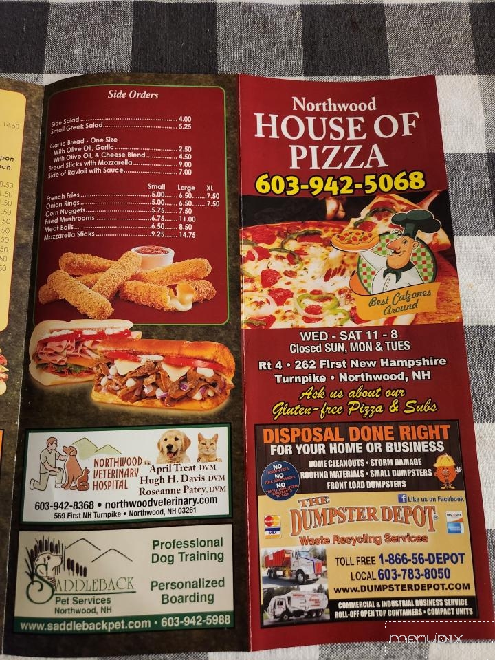Northwood House Of Pizza - Northwood, NH