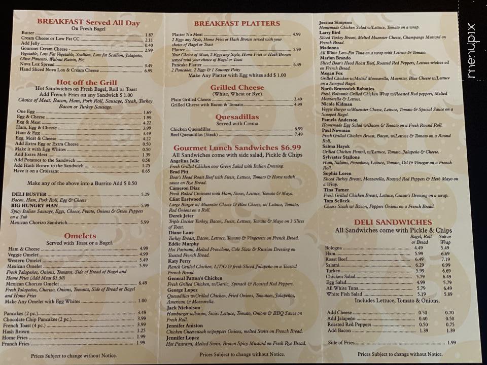 Bagel 1 - North Brunswick, NJ menu_pic