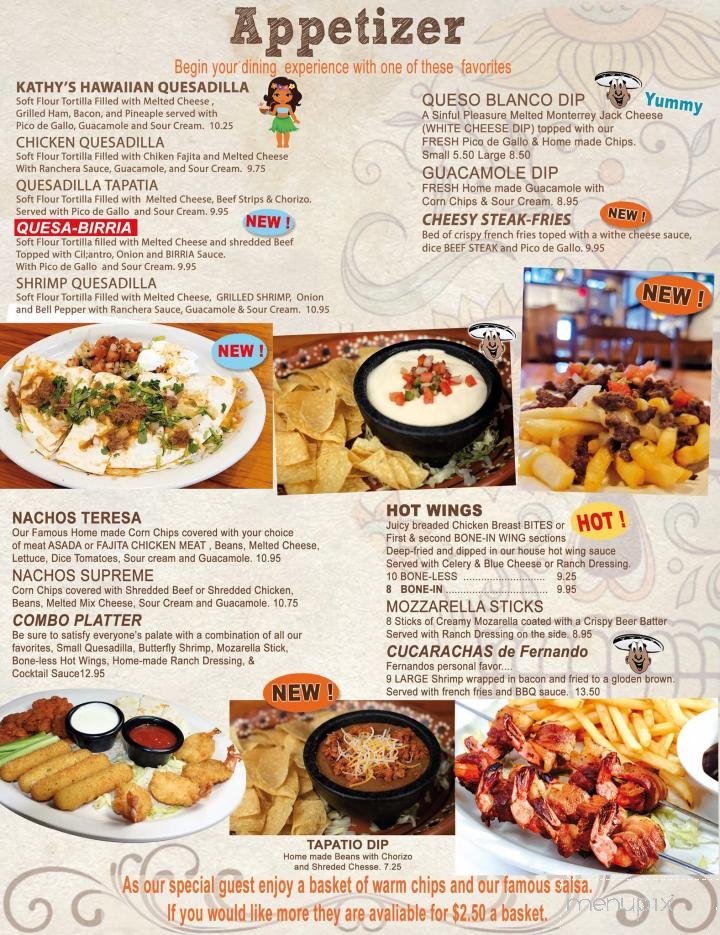 El Tapatio - Columbus, NE menu_pic