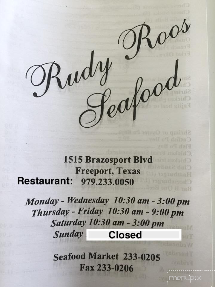Rudy Roo's Seafood - Freeport, TX