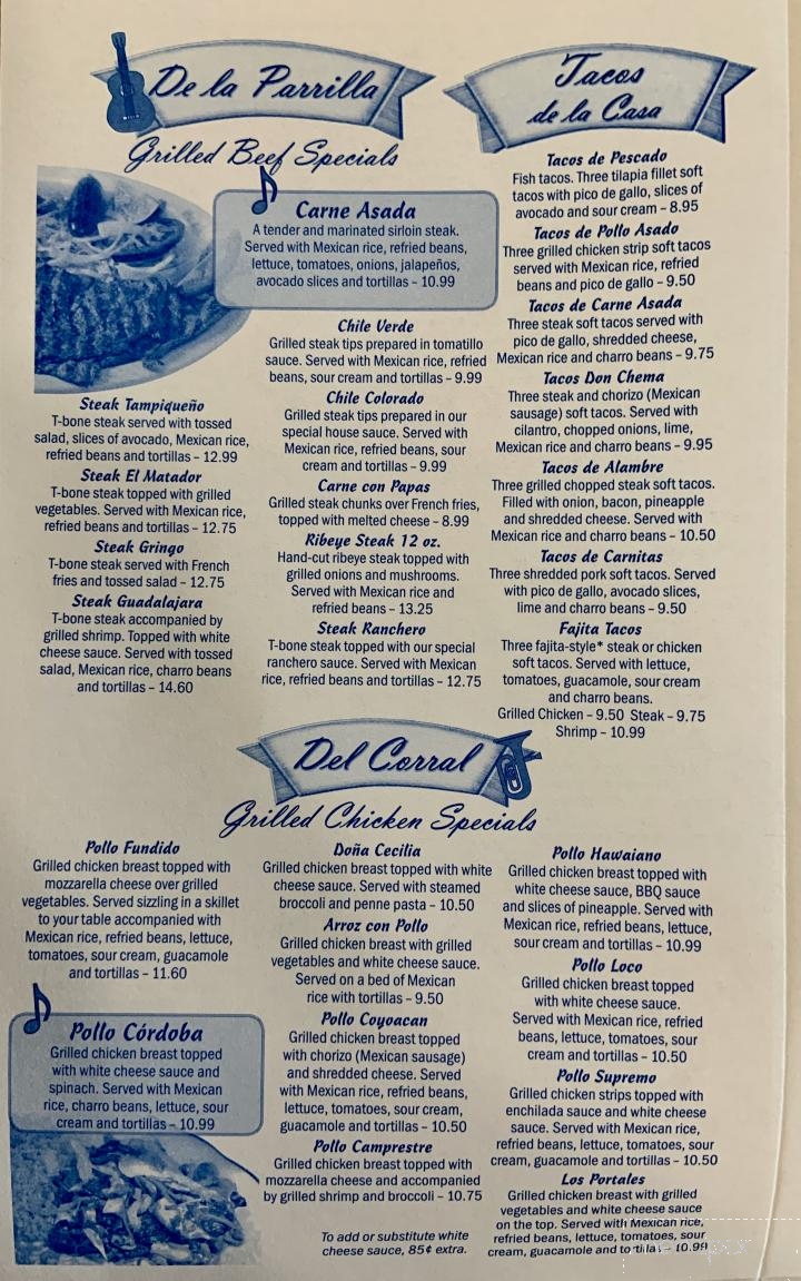 Cielito Lindo - Vonore, TN menu_pic