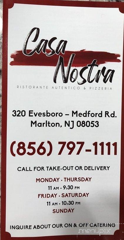 Casa Nostra - Marlton, NJ