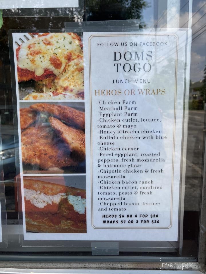 Dom To Go - Nanuet, NY menu_pic