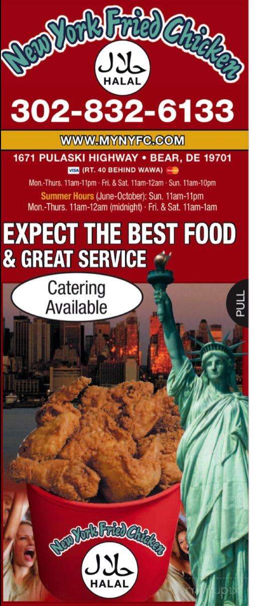 N Y Fried Chicken - Bear, DE menu_pic