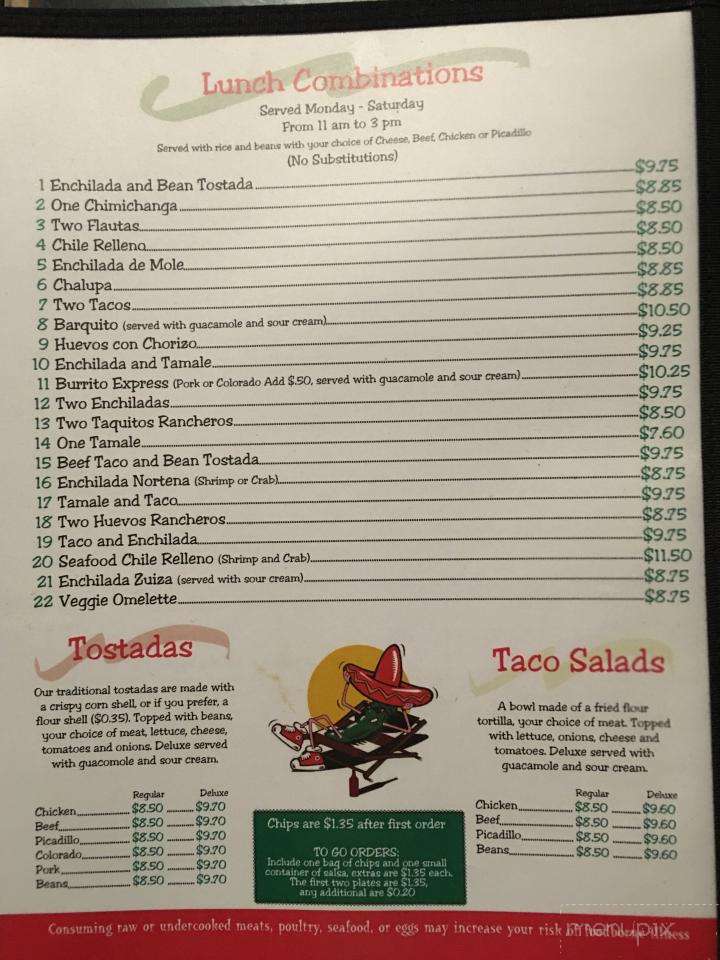 El Corral Mexican Restaurant - Langley, WA menu_pic