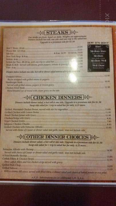 Oaks Steakhouse & Gifts - Broken Bow, OK menu_pic
