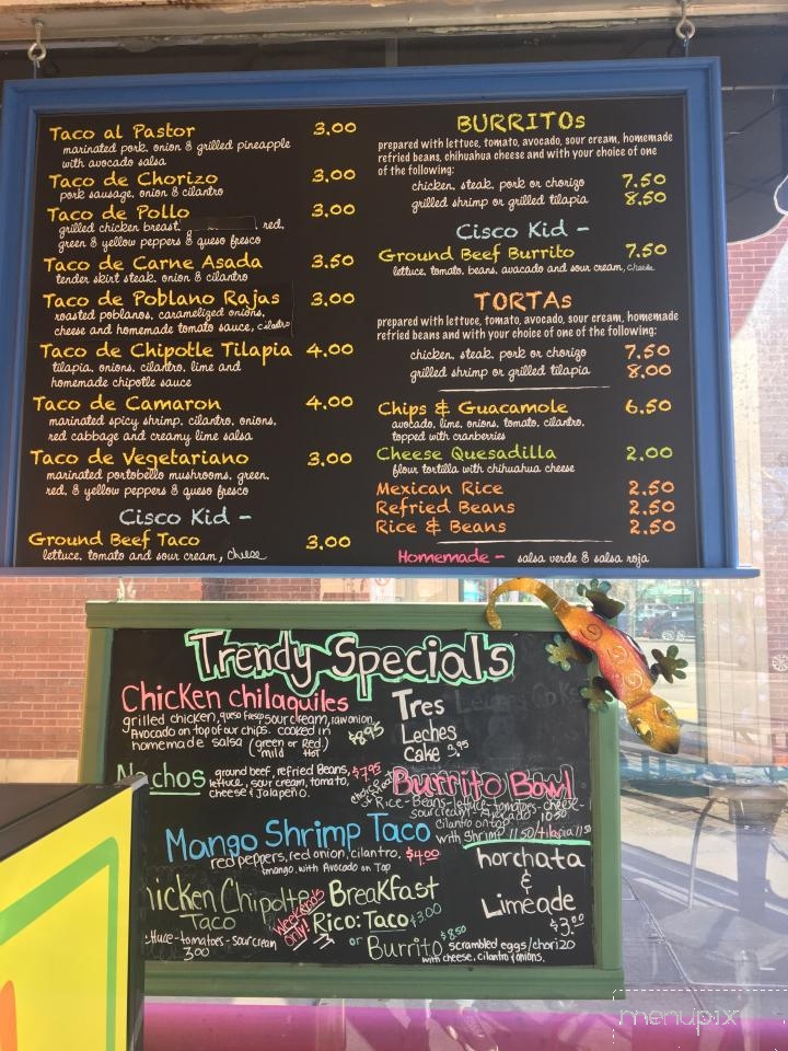 The Trendy Taco - Wilmette, IL menu_pic