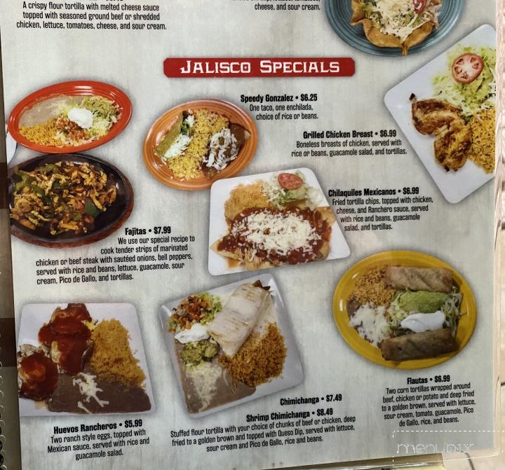El Vallarta - Paris, TN menu_pic